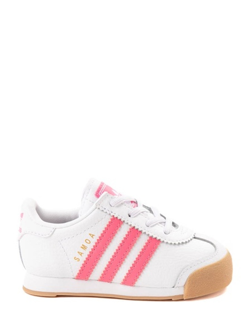 adidas Kids Samoa White & Pink Stripe Sneaker
